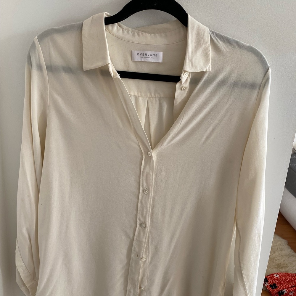 Everlane 100% silk button down